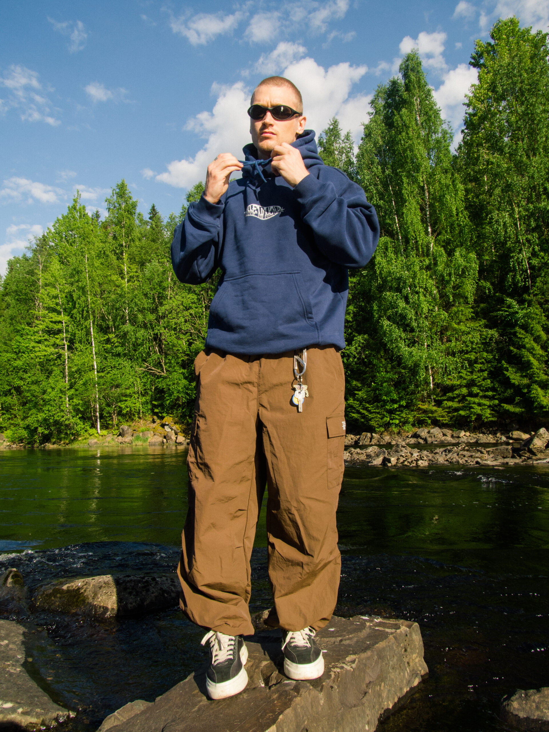 cargo pants brown штаны карго широкие
